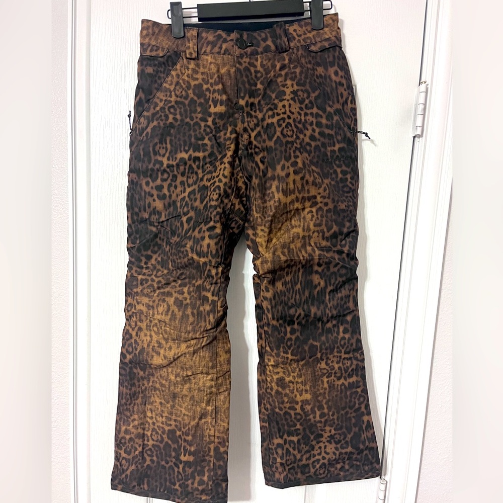 Volcom Girls Ski Pants | leopard
